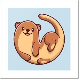 Cute Otter Animal Posters and Art